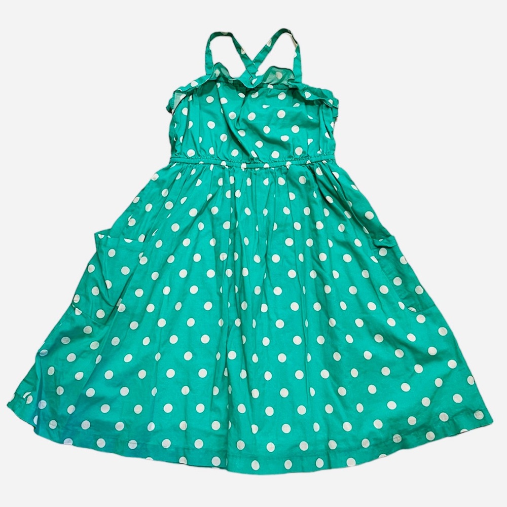Mini Boden 9-10 tank summer dress polka dots